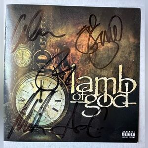 Lamb Of God autographed CD sleeve